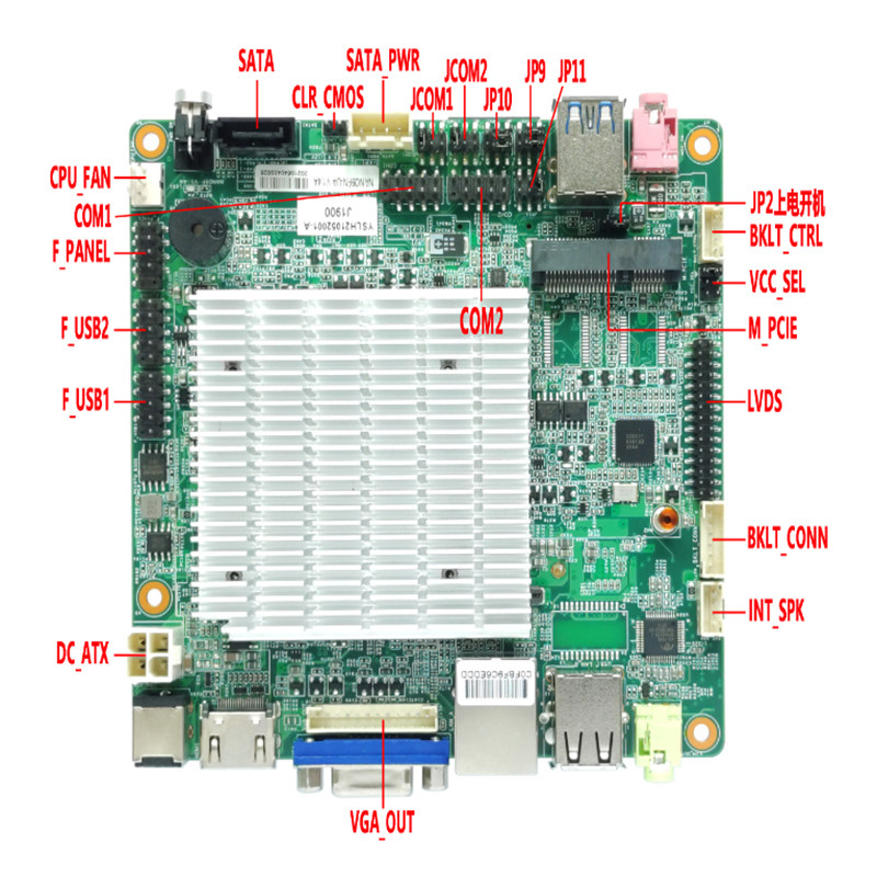 Industrial motherboard mainboard with intel celeron J1900 CPU